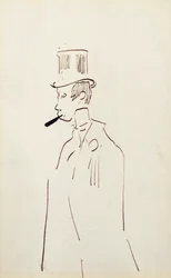 Uomo con cilindro, c.1890